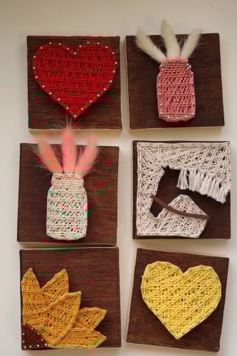 لوحة صغيرة بإستخدام المسامير