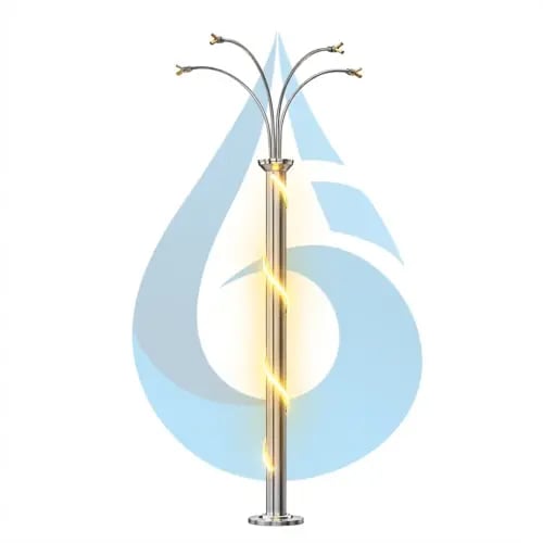 عامود ضباب نخلة 12 نزل 2 متر مضيئ ب LED حلزوني