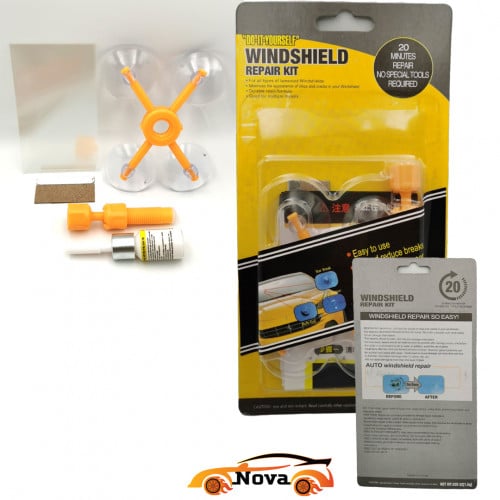 طقم إصلاح الزجاج الأمامي للسيارة