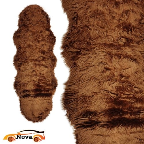 جاعد فرو صناعي فائق النعومة باللون البني