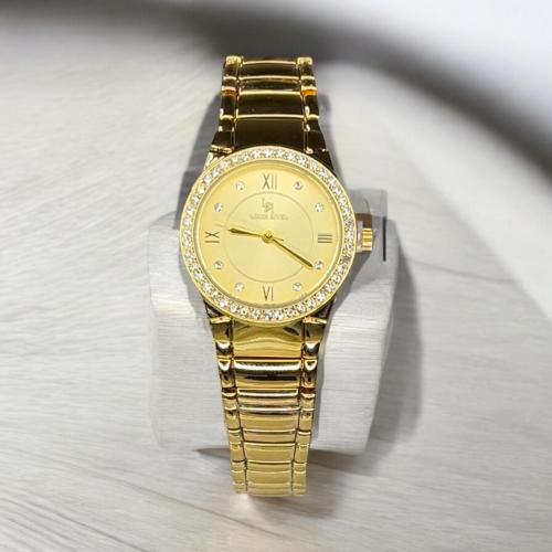 ساعة نسائي من لويس ريفال ذهبي ميناء ذهبي