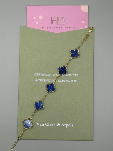 سوار فان كليف سويت 5 وردات لون ذهبي