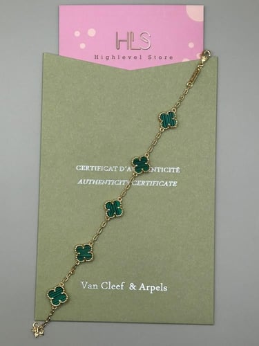 سوار فان كليف سويت 5 وردات لون ذهبي