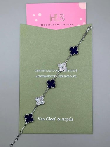 سوار فان كليف سويت 5 وردات لون فضي