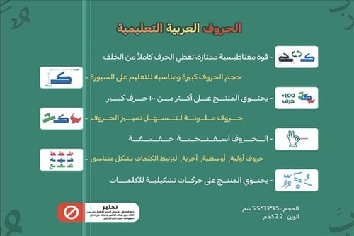 حروف مغناطيسية اسفنجية مقطعة حجم كبير