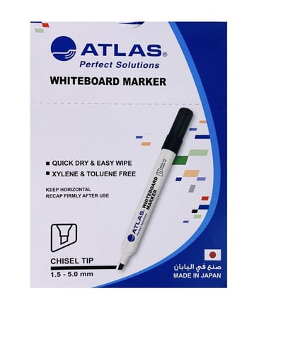 قلم سبورة أسود مشطوف ياباني (ماركة أطلس)