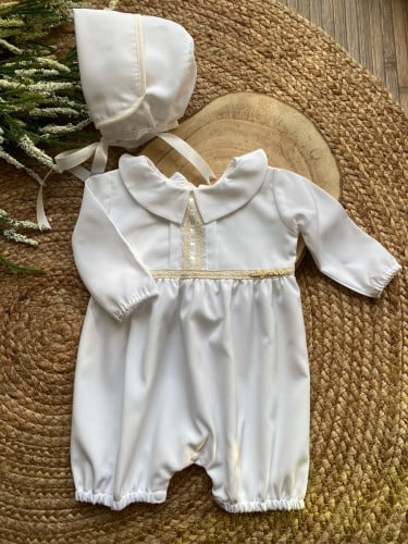 أفرول مع القبعة الفرنسية - ولادي/ 0-3 شهور