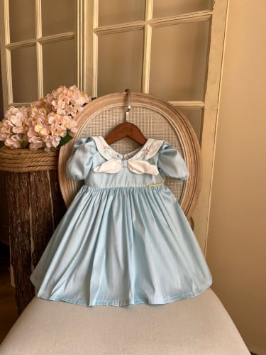 فستان ازرق من 0-3 الى 3 سنوات