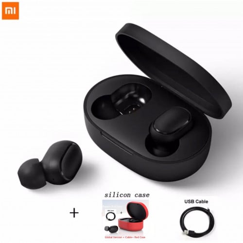 سماعات بلوتوث شاومي Xiaomi مع غلاف أحمر