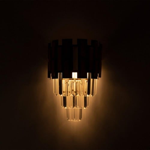 انارة جداري كريستال انيق بمزيج اللونين ليناسب ديكو...