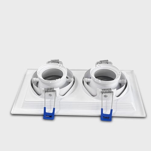 فريم سبوت لايت ألمنيوم مربع ثنائي أبيض ضمان 10 سنو...