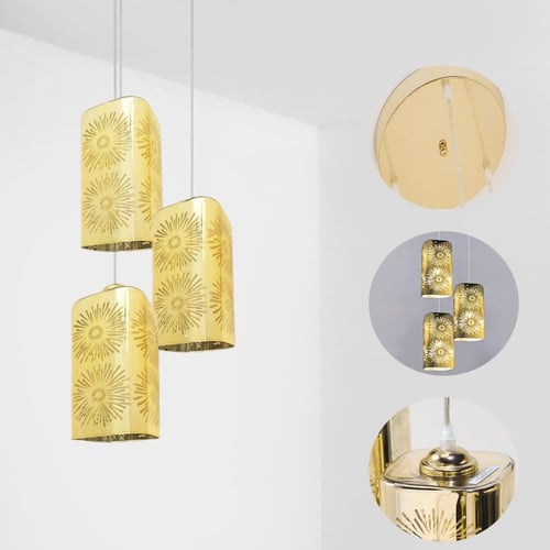 اضاءة علاقي ثلاثي 3D عصري وحديث بالون ذهبي لامع لت...