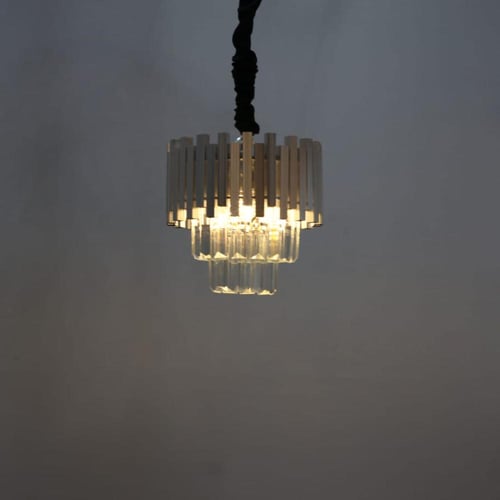 ثريا باللون ذهبي وفضي حجم صغير 20 سم