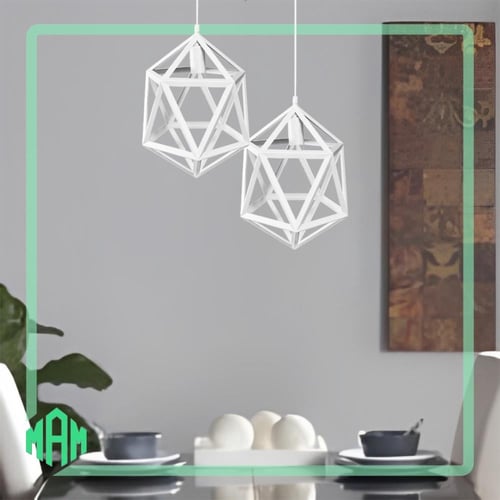 انارة علاقي مفرد معين حجم 350 باللون الابيض والاسو...