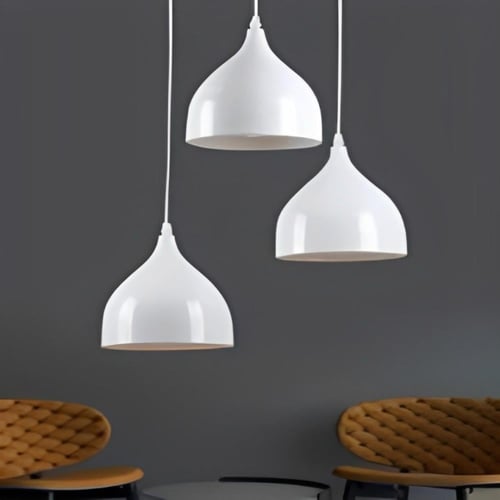 اضاءة علاقي ثلاثي ابيض مطابخ