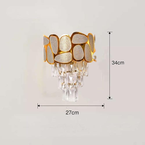 انارة جدارية كريستال مع فص فضة