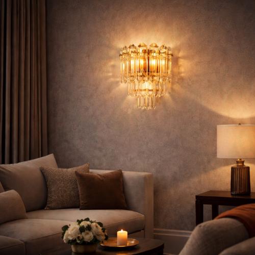 ابليك جداري داخلي كريستال شفاف