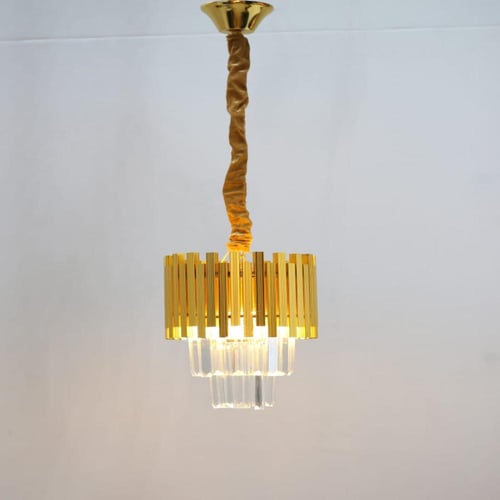 ثريا باللون ذهبي وفضي حجم صغير 20 سم