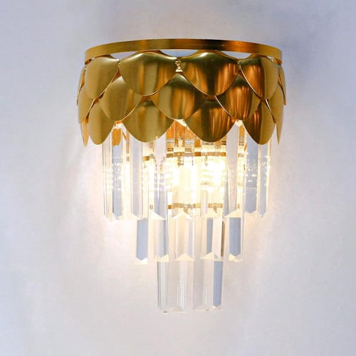 اضاءة جداري ذهبي كريستال