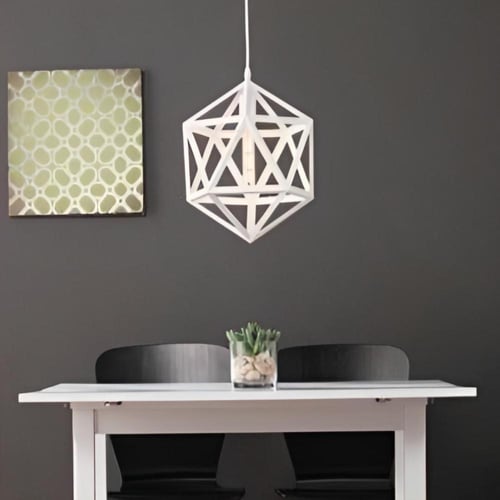 انارة علاقي مفرد معين حجم 350 باللون الابيض والاسو...