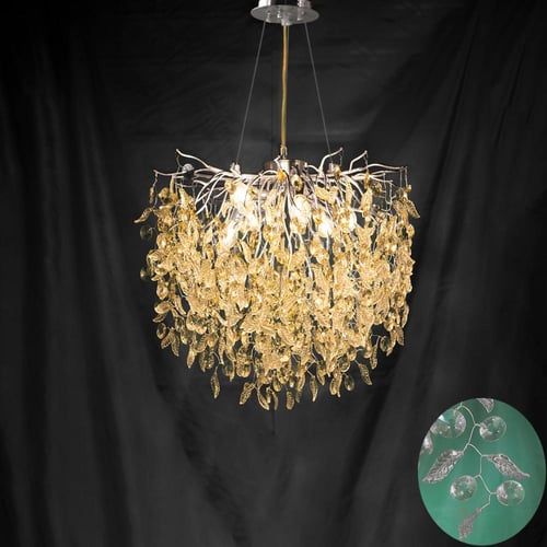 ثريا مودرن بتصميم حصري باللون الفضي حجم 40 سم