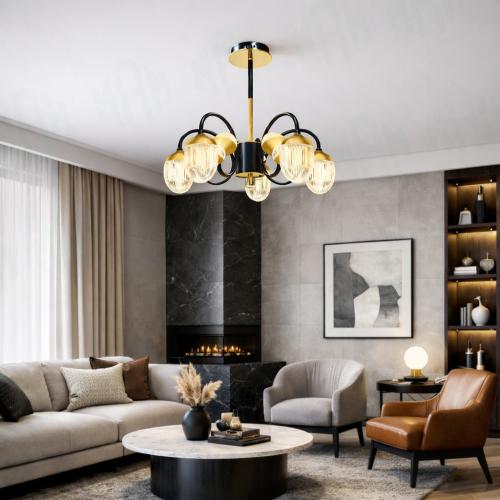 ثريا سقف بتصميم حديث بإضاءة ثلاثية