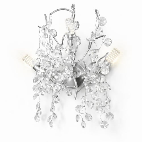 انارة جدارية بستايل الاوروبي اللون الفضي