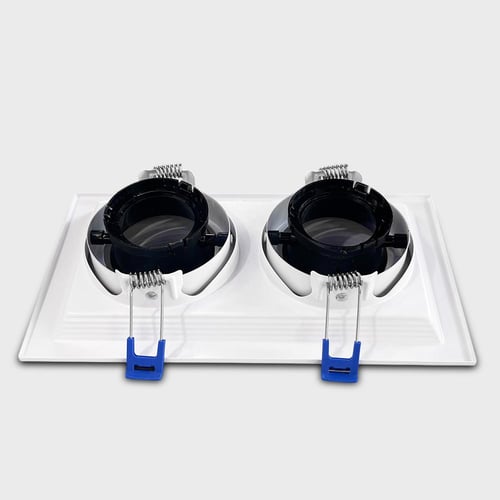 فريم سبوت لايت ألمنيوم مربع ثنائي أبيض + أسود ضمان...