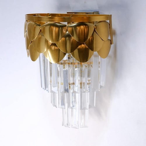 اضاءة جداري ذهبي كريستال