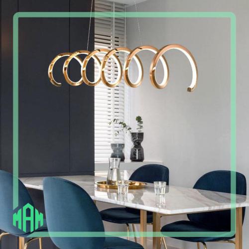 علاقي ليد بتصميم حلزوني باللون ذهبي