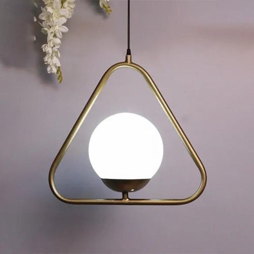 انارة علاقي مودرن ذهبي بشكل هندسي مثلث
