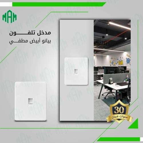 مدخل تلفون أبيض مطفي MFZ