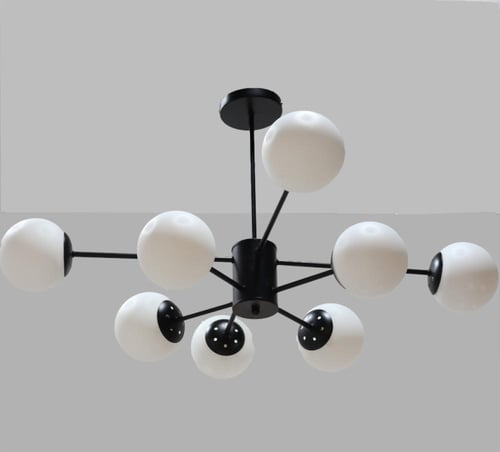 ثريا مودرن 8 كرات- ابيض ثلجي