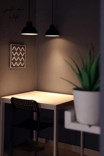اضاءة علاقي كافيهات اسود مفرد