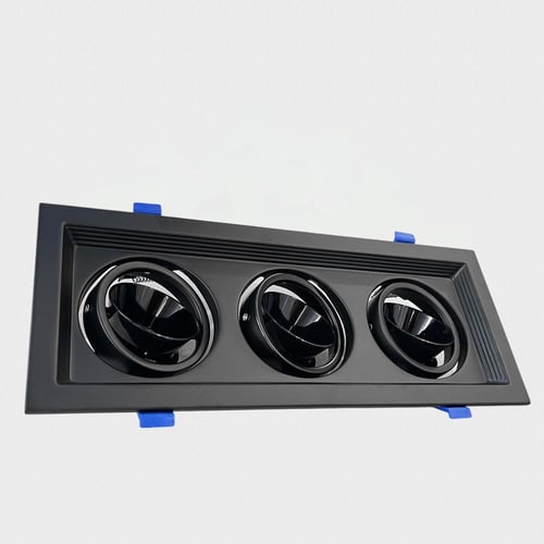 فريم سبوت لايت ألمنيوم مربع ثلاثي أسود ضمان 10 سنو...