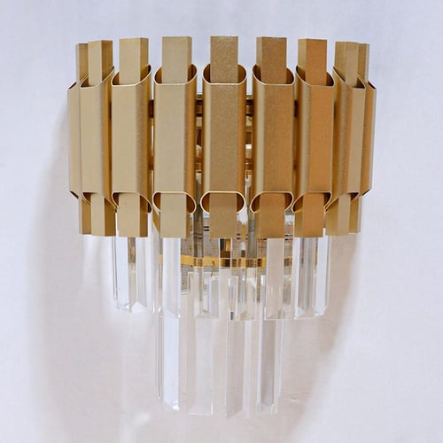 اضاءة جداري كرستال ذهبي