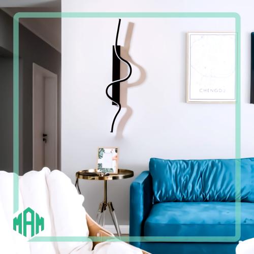 انارة جدارية مودرن اسود حجم 60 سم