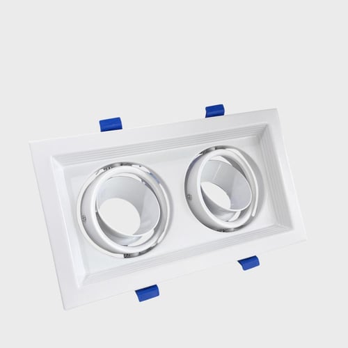 فريم سبوت لايت ألمنيوم مربع ثنائي أبيض ضمان 10 سنو...