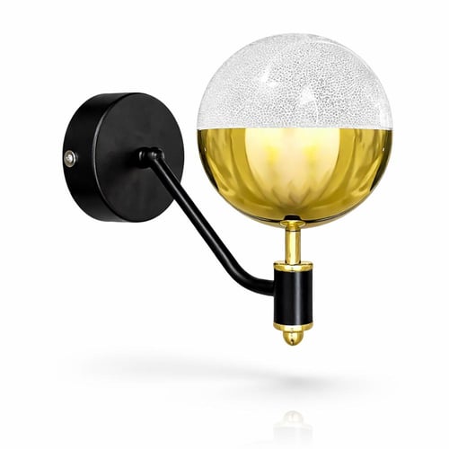 ابليك جداري ليد مودرن ذهبي وأسود.