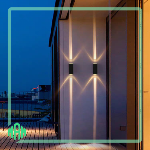 ابليك جداري خارجي 2 عدسات بجهتين