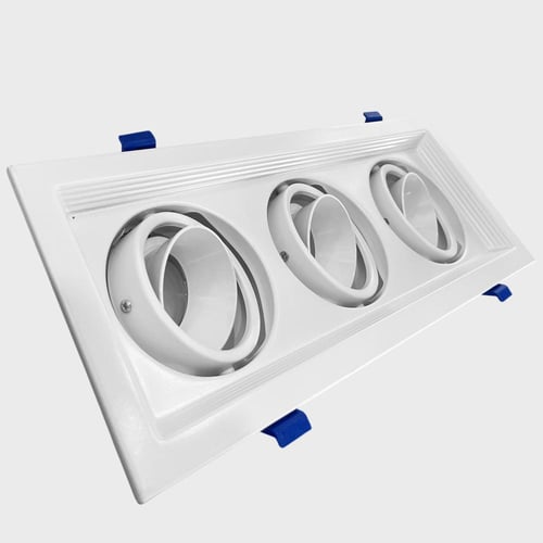 فريم سبوت لايت ألمنيوم مربع ثلاثي أبيض ضمان 10 سنو...