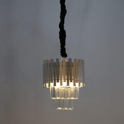 ثريا باللون ذهبي وفضي حجم صغير 20 سم