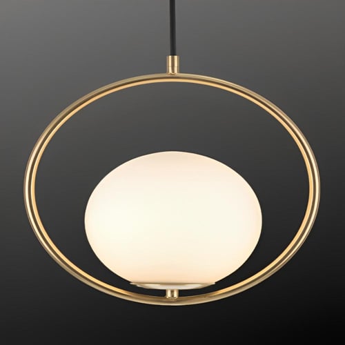 انارة مودرن مفرد بشكل دايرة مع كوره