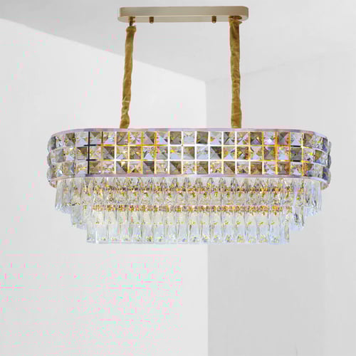 ثريا كريستال مع تاج بشكل مكعبات ملونه انيقه