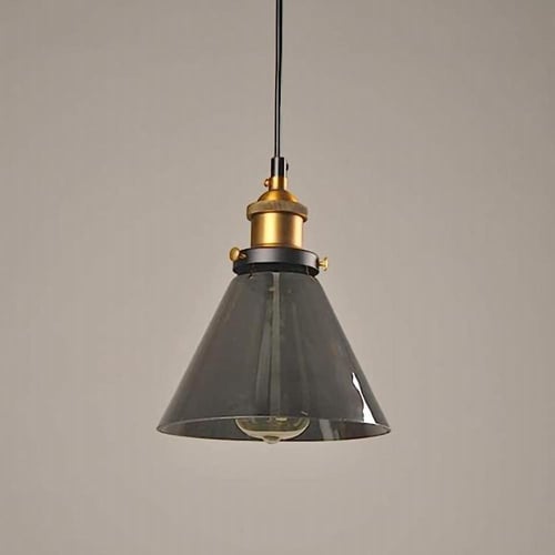 انارة علاقي موردن بـزجاج سموك شفاف مفرد