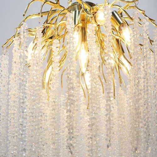 ثريا مودرن بتصميم حصري باللون الذهبي حجم 80 سم