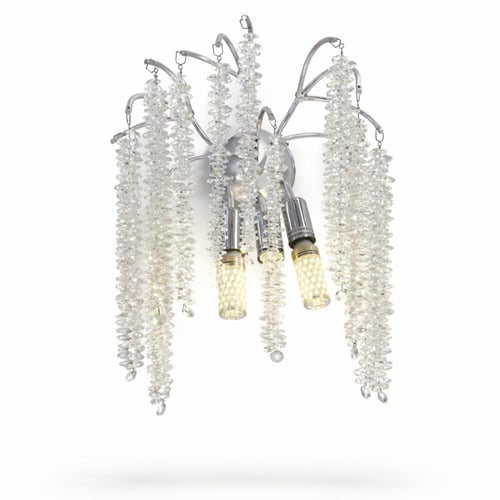 انارة جدارية بتصميم حصري باللون الفضي