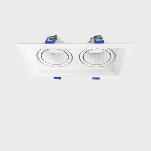 فريم سبوت لايت ألمنيوم مربع ثنائي أبيض ضمان 10 سنو...