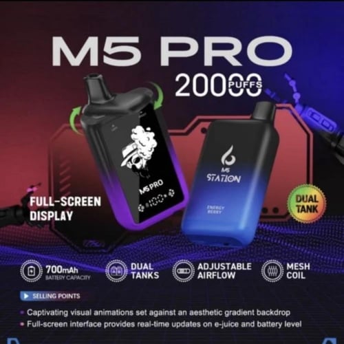 سحبة M5 برو 20 الف موش 50 نيكوتين M5 PRO STATION