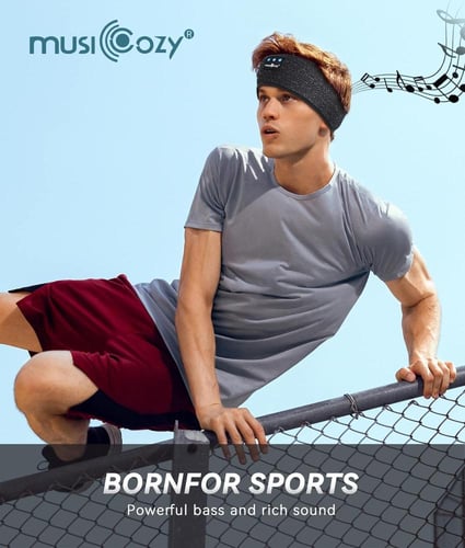 سماعة رأس بلوتوث بشريط رأس للتمارين | للنوم